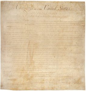 A photo of the Bill of Rights (image courtesy Wikimedia Commons)