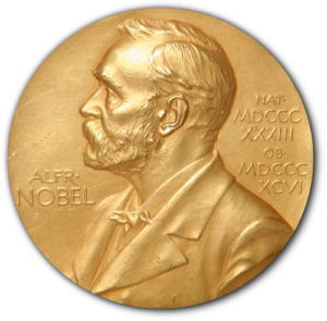 An image of the Nobel Prize (image courtesy Wikimedia Commons)