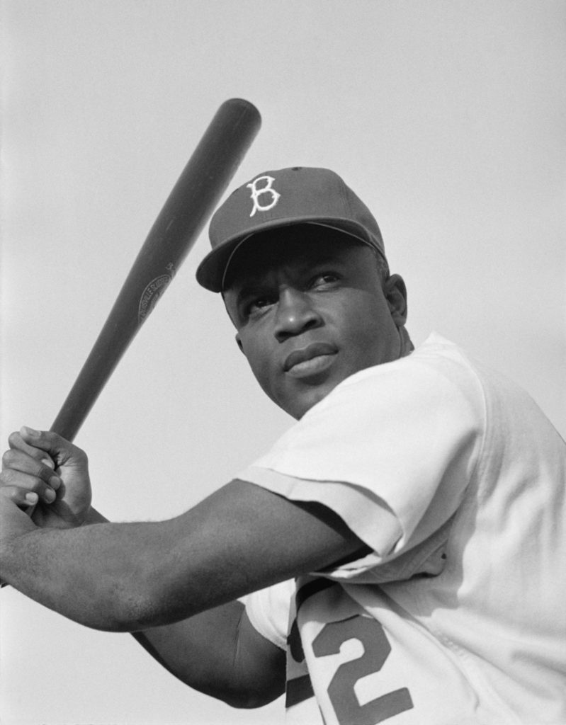 Jackie Robinson of the Brooklyn Dodgers (image courtesy Wikimedia Commons)